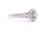 Bague 54 Bague années 70 en or blanc 18 carats et diamants taille brillant 58 Facettes B403