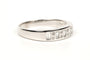 Bague 56 Alliance demi-américaine - Bague en or blanc 18 carats et diamants 58 Facettes 19361