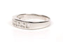 Bague 56 Alliance demi-américaine - Bague en or blanc 18 carats et diamants 58 Facettes 19361