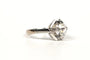 Bague 53 Bague Art déco en or blanc 18 carats sertie d’un diamant taille rose 58 Facettes B446