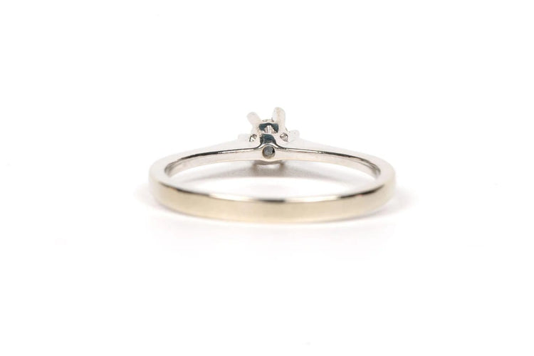 Bague 49 Solitaire - Bague en or blanc 18 carats et diamant taille brillant 0,11 ct 58 Facettes 21205