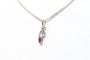 Pendentif Pendentif contemporain en or blanc, rubis et diamants 58 Facettes 21071