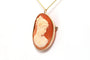 Pendentif Pendentif-broche années 50 en or jaune 14 carats et camée coquillage 58 Facettes 21437