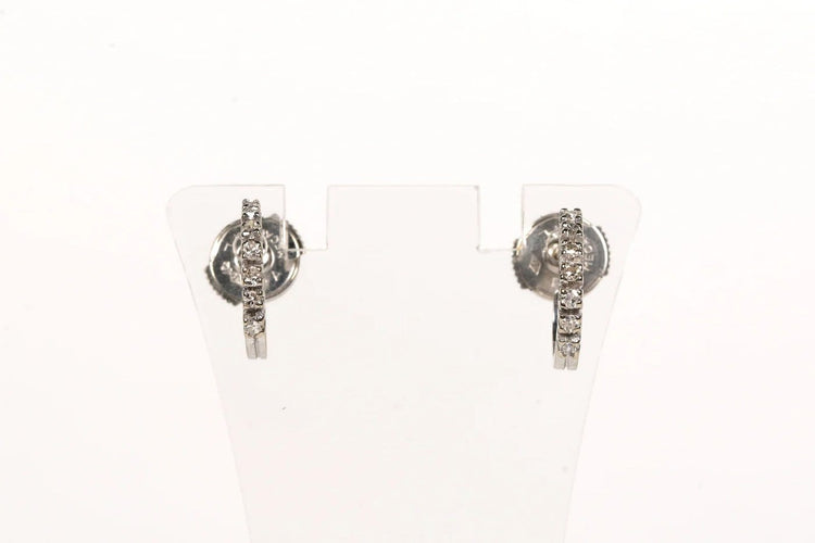 Boucles d'oreilles Boucles d'oreilles contemporaines en or blanc 18 carats et diamants 58 Facettes 21639