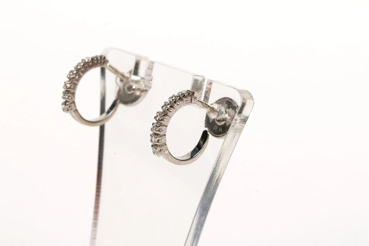 Boucles d'oreilles Boucles d'oreilles contemporaines en or blanc 18 carats et diamants 58 Facettes 21639