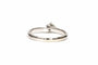 Bague 52 Bague années 70 en or blanc 18 carats et diamant 58 Facettes 21763