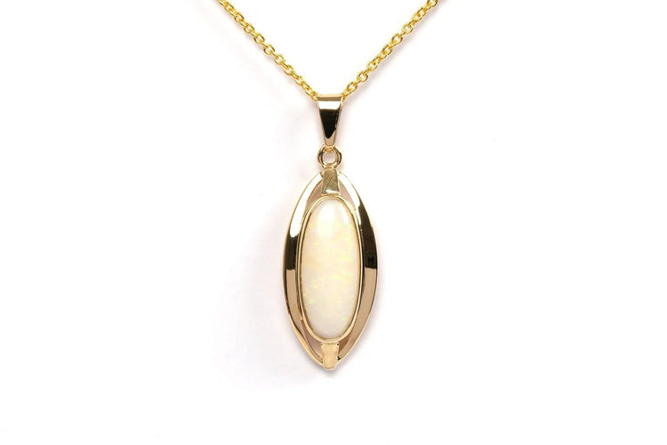 Pendentif Pendentif années 70 en or jaune 18 carats serti d’une opale 58 Facettes 21735