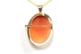 Pendentif Broche pendentif années 70 en or jaune 18 carats, camée coquillage 58 Facettes B463