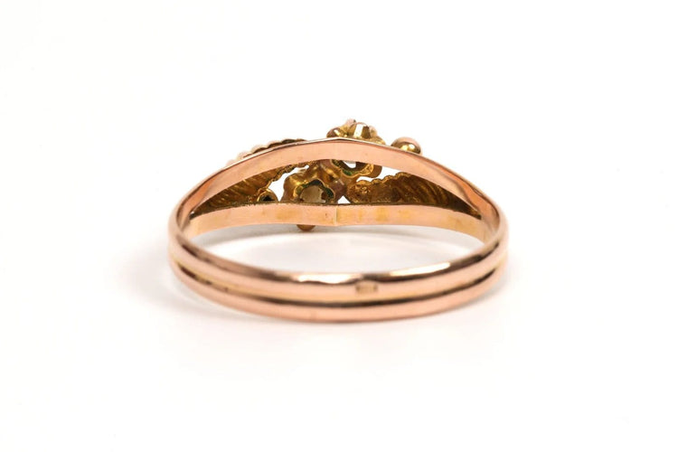 Bague 61 Bague Art déco en or jaune 18 carats sertie de perles 58 Facettes B468
