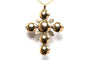 Pendentif Pendentif croix Napoléon III en or jaune 18 carats et diamants 58 Facettes B474