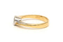 Bague 55 Bague contemporaine en or jaune et blanc 18 carats sertie de diamant 0,33 ct 58 Facettes 20975
