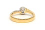 Bague 55 Bague contemporaine en or jaune et blanc 18 carats sertie de diamant 0,33 ct 58 Facettes 20975