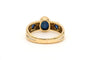 Bague 57 Bague années 70 en or jaune et blanc 18 carats sertie de saphirs 58 Facettes B483