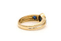 Bague 57 Bague années 70 en or jaune et blanc 18 carats sertie de saphirs 58 Facettes B483