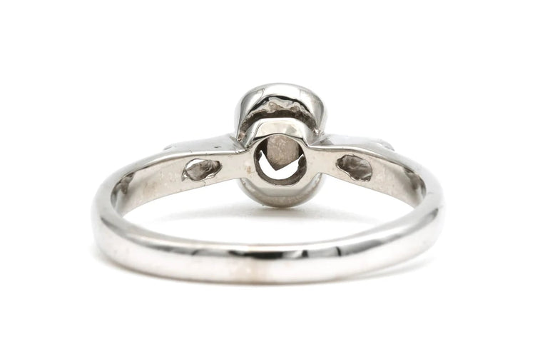 Bague 52 Art Déco - Bague solitaire en or blanc 18 carats et diamant 58 Facettes 21915