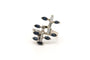 Bague 51 Bague années 70 en or blanc 18 carats, saphirs et diamants 58 Facettes 22066