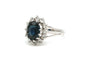 Bague 53 Bague années 70 en or blanc 18 carats, saphir et diamants 58 Facettes 21734