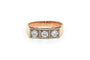 Bague 55 Bague Art déco en or jaune et blanc 18 carats avec diamants 58 Facettes 22095