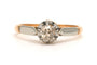 Bague 53 Bague Art déco en or jaune 18 carats sertie d’un diamant 0,28 ct 58 Facettes B225