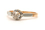 Bague 53 Bague Art déco en or jaune 18 carats sertie d’un diamant 0,28 ct 58 Facettes B225