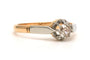 Bague 53 Bague Art déco en or jaune 18 carats sertie d’un diamant 0,28 ct 58 Facettes B225