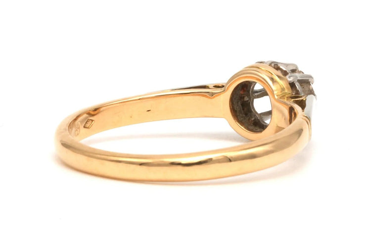 Bague 53 Bague Art déco en or jaune 18 carats sertie d’un diamant 0,28 ct 58 Facettes B225