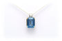 Pendentif Pendentif contemporain en or jaune 18 carats, topaze bleu suisse et diamants 58 Facettes 17864