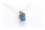 Pendentif Pendentif contemporain en or jaune 18 carats, topaze bleu suisse et diamants 58 Facettes 17864