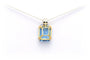 Pendentif Pendentif contemporain en or jaune 18 carats, topaze bleu suisse et diamants 58 Facettes 17864