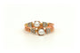 Bague 55 Bague Art nouveau en or jaune et or blanc 18 carats, perles et diamants 58 Facettes 21105