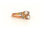 Bague 55 Bague Art nouveau en or jaune et or blanc 18 carats, perles et diamants 58 Facettes 21105