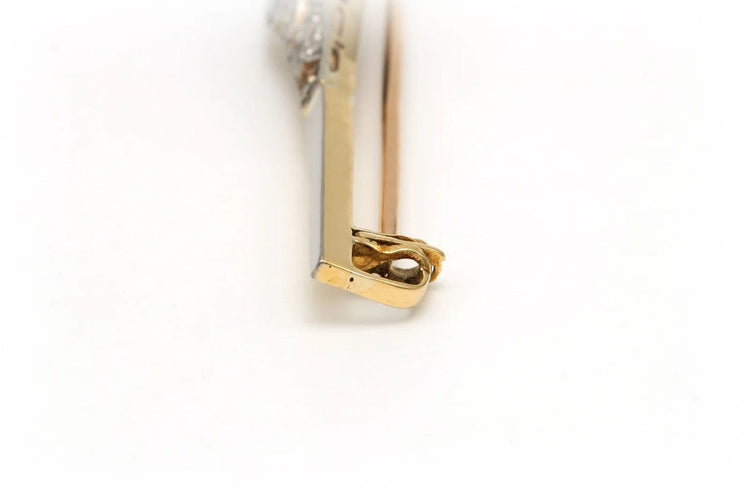 Broche Art déco - Broche en or jaune, or blanc, saphir et diamants 58 Facettes B314