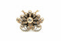 Bague 56 Napoléon III - Bague en or jaune 18 carats et argent sertie de diamants 58 Facettes B516