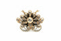 Bague 56 Napoléon III - Bague en or jaune 18 carats et argent sertie de diamants 58 Facettes B516