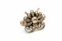 Bague 56 Napoléon III - Bague en or jaune 18 carats et argent sertie de diamants 58 Facettes B516