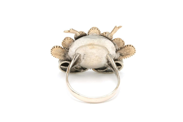 Bague 56 Napoléon III - Bague en or jaune 18 carats et argent sertie de diamants 58 Facettes B516