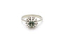 Bague 53 Bague années 50 en or blanc 18 carats, tourmaline et diamants 8/8 58 Facettes B518