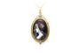 Pendentif Pendentif Art déco en or jaune 18 carats, émail de Limoges et diamants 58 Facettes B535