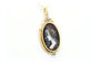 Pendentif Pendentif Art déco en or jaune 18 carats, émail de Limoges et diamants 58 Facettes B535