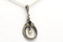 Pendentif Pendentif Art déco en or blanc 18 carats, onyx, diamants et perle 58 Facettes B525