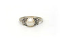 Bague 55 Bague Art déco en or blanc 18 carats avec perle et diamants 58 Facettes 22271