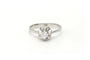 Bague 48 Bague en or blanc 18 carats sertie d’un diamant brillant 0,14 ct 58 Facettes 22377