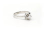 Bague 48 Bague en or blanc 18 carats sertie d’un diamant brillant 0,14 ct 58 Facettes 22377