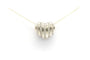 Pendentif Pendentif contemporain en or blanc 14 carats serti de diamants 58 Facettes B575