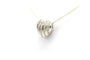 Pendentif Pendentif contemporain en or blanc 14 carats serti de diamants 58 Facettes B575