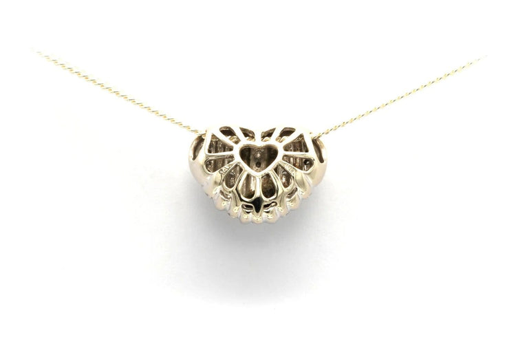 Pendentif Pendentif contemporain en or blanc 14 carats serti de diamants 58 Facettes B575
