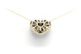 Pendentif Pendentif contemporain en or blanc 14 carats serti de diamants 58 Facettes B575