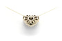 Pendentif Pendentif contemporain en or blanc 14 carats serti de diamants 58 Facettes B575