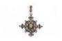 Pendentif Pendentif en or jaune 18 carats et argent serti de diamants 58 Facettes B550