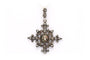 Pendentif Pendentif en or jaune 18 carats et argent serti de diamants 58 Facettes B550